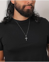 Kuzzoi - ICONIC EXCLUSIVE - Pendants Men Cross Pendant Religion Basic in 925 sterling silver