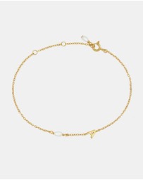 SAINT VALENTINE - Pearl Letter Bracelet - Gold