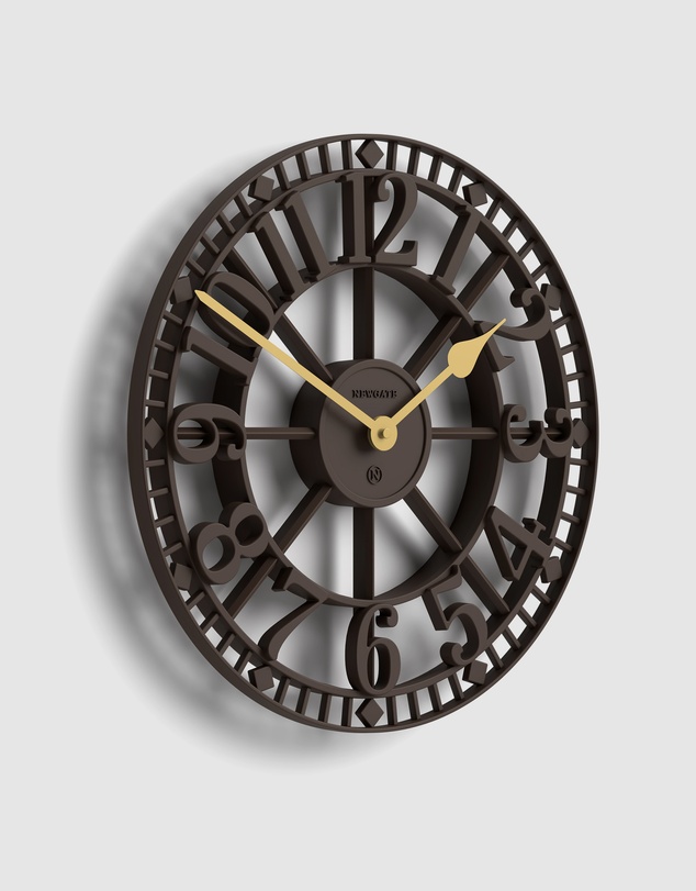 Newgate - Newgate Warehouse Wall Clock-Mocha Brown