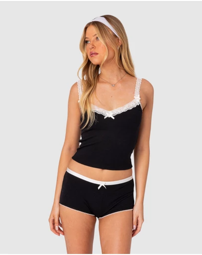 EDIKTED - Mariana Pointelle Tank Top