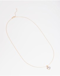Lovisa - Gold Plated Sterling Silver Cubic Zirconia Heart Necklace