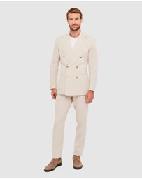 SABA - Elias Linen Cotton Double Breasted Blazer
