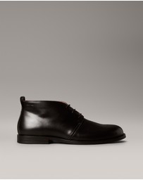 Calvin Klein - Leather Desert Boot Lace-Up Shoes