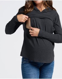Angel Maternity - Maternity & Nursing Hoodie Breastfeeding Jumper