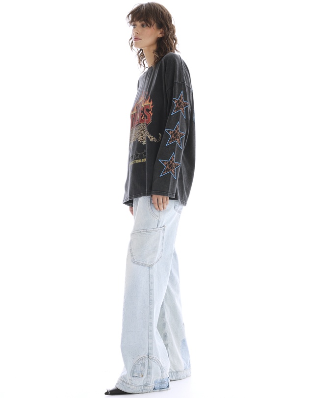 THE TALES - Heart Back Lace Long Sleeve Tee