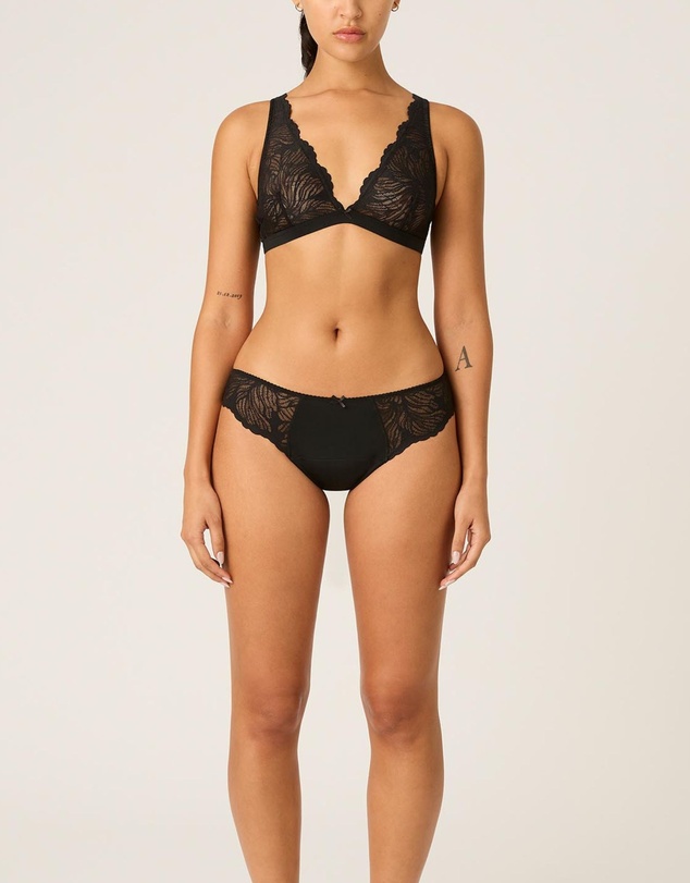 Modibodi - Camille Period Thong Light Absorbency Noir Black