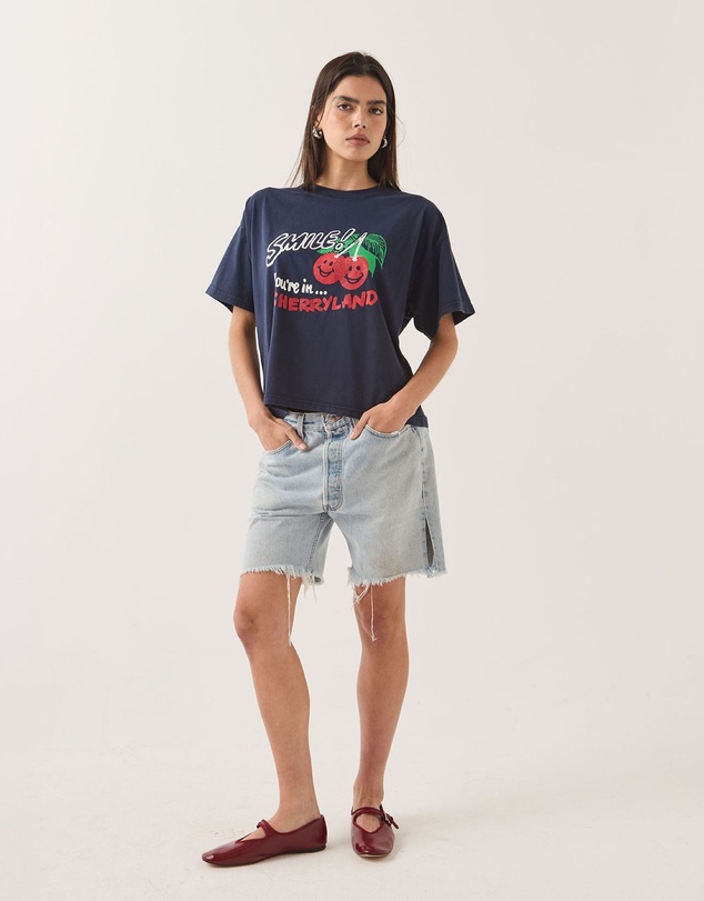Brixton - Cherryland Boxy Cropped Crew