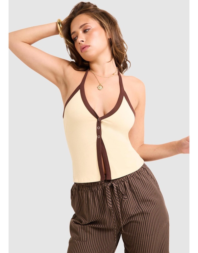 Subtitled - June Bind Halter Tank Top