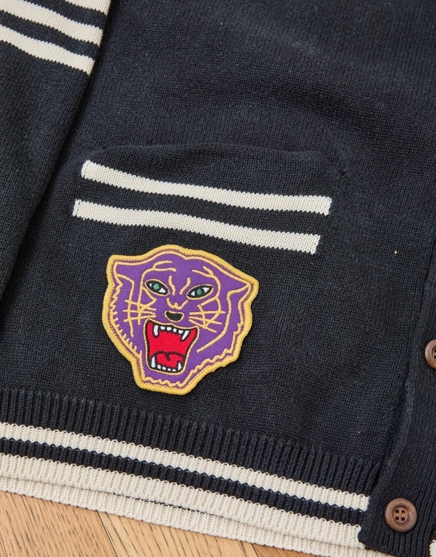 Found - Varsity Patch Collared Cardigan