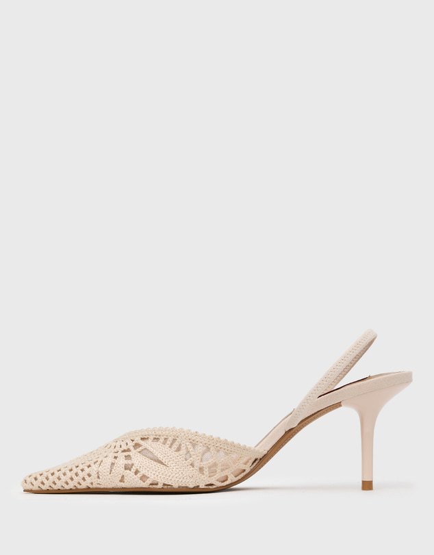 Betts - Oasis Crochet Pointed Toe Heels