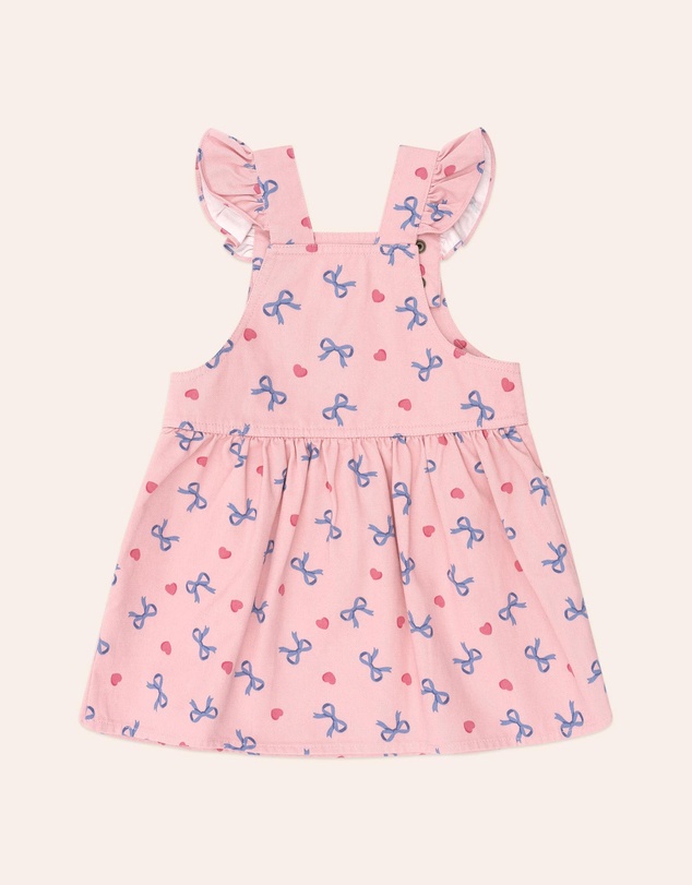 Huxbaby - Hearts and Bows Pinafore - Babies-Kids