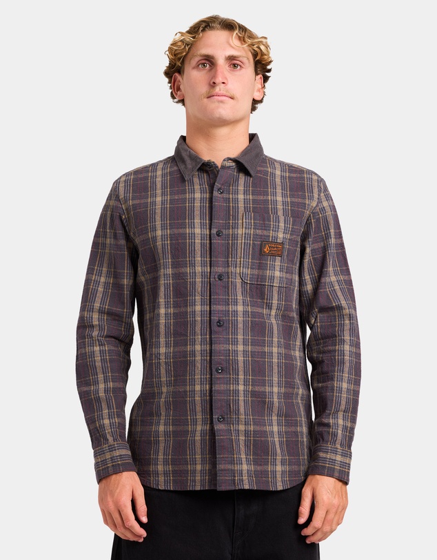 Volcom - Mens Stonevise Plaid Long Sleeve Shirt