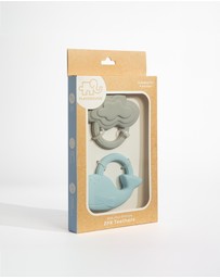 Playground - 2 Pack Silicone Teether - Whale & Cloud