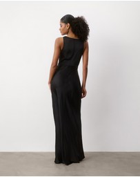 Six Stories - Cowl Front Satin Bridesmaid Dress