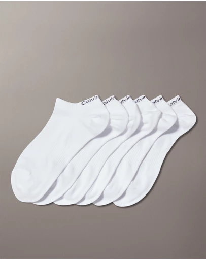Calvin Klein - Womens 6 Pack Logo No-Show Socks