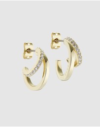Ted Baker - Helias Crystal Double Hoop Earrings