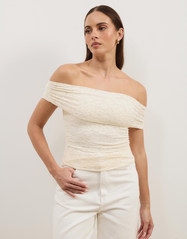 Atmos&Here - Eliza Lace Off Shoulder Top