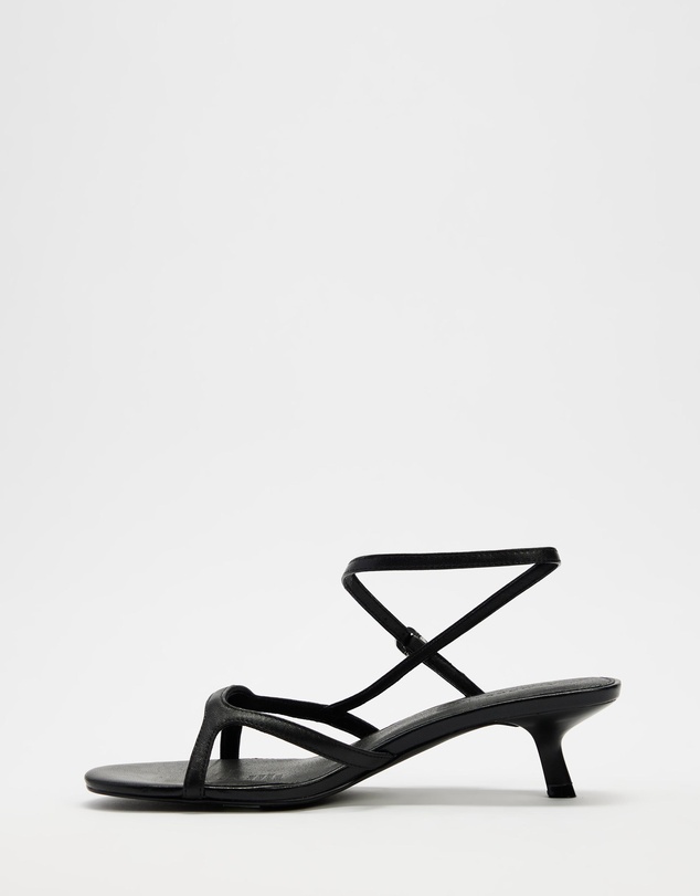 Atmos&Here - Aria Kitten Heel Strappy Leather Sandals