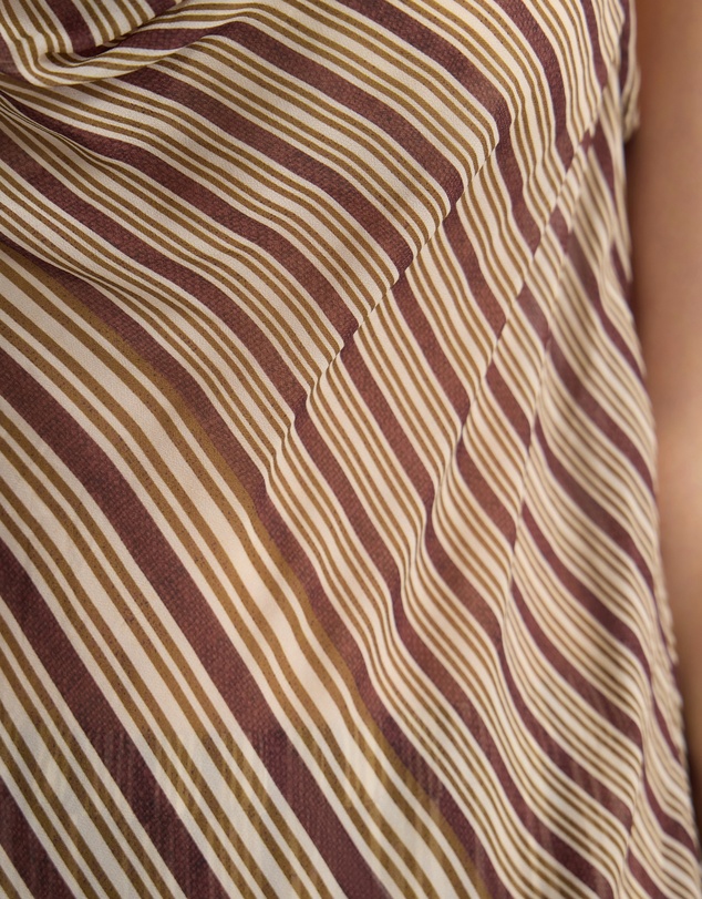 Oxford - Jasmine Stripe Asymetric Top