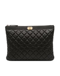 Pre-Loved by Azura Reborn - Pre-Loved Medium Quilted Caviar Boy O Case Clutch