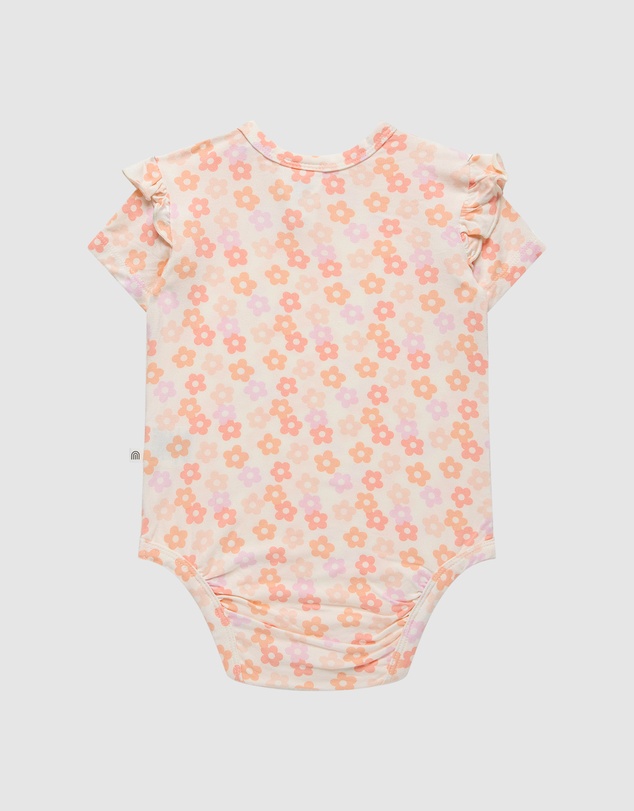 Kynd Baby - Frill Short Sleeve Bodysuit in Blooms