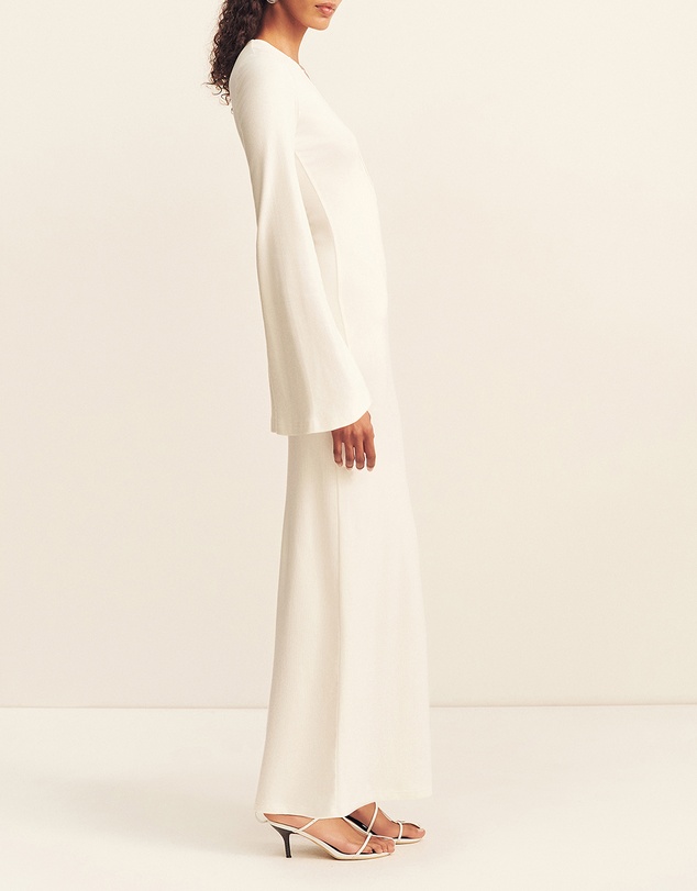 Shona Joy - Aby Plunged LS Maxi Dress