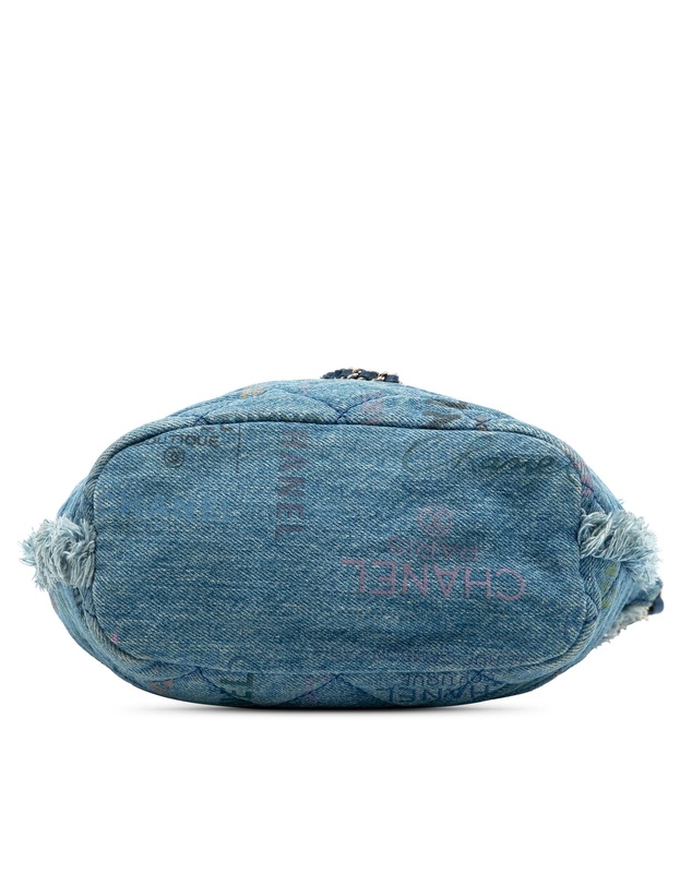 Pre-Loved by Azura Reborn - Pre-Loved Medium Quilted Denim Mood Bucket with Chain