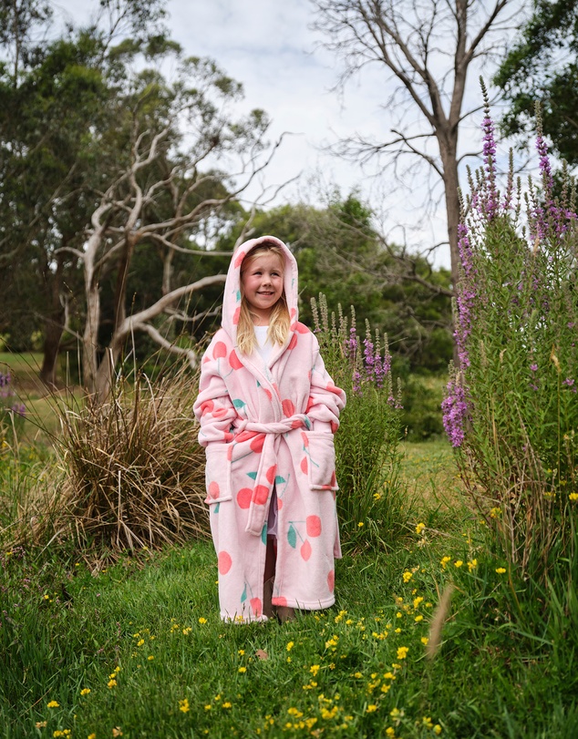 Linen House Kids - Plush Cherrylicious Kids Robe