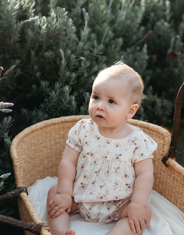 Purebaby - Garden Floral Romper-Kids-Babies