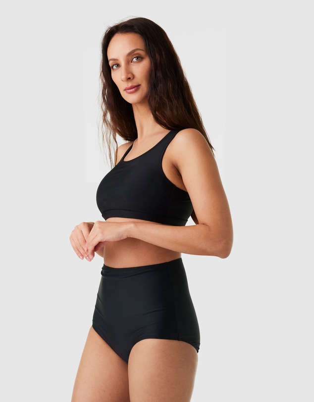 Modest Mermaid - High Waist Swimming bottom- Black