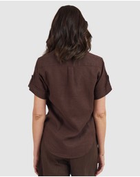 CAMIXA - FEBE Short Sleeve Linen shirt