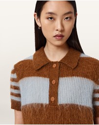 AllSaints - Clem Mohair-Merino Blend Polo Tee