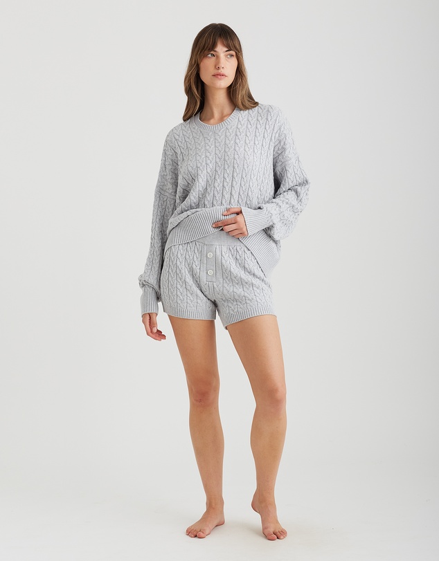 Papinelle - Cosy Cable Cotton Cashmere Short