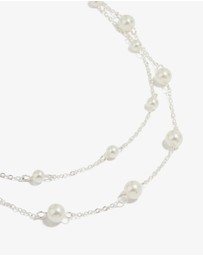 Lovisa - Silver Plated Pearl Layered Necklace