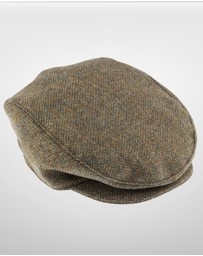 DENTS - Abraham Moon Herringbone Tweed Flat Cap