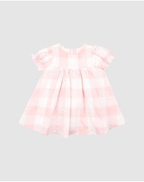 Bebe by Minihaha - Lara Cutwork Check Dress - Babies