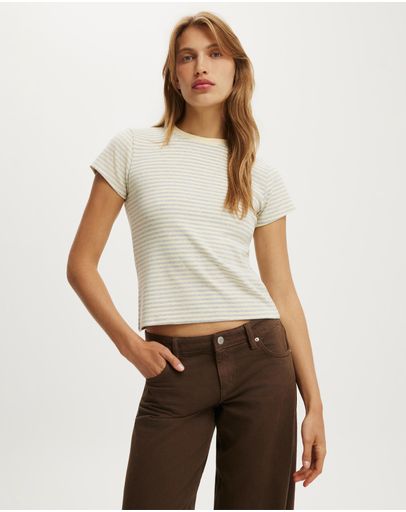 Madi Stripe Vanilla Glow & Grey Marle