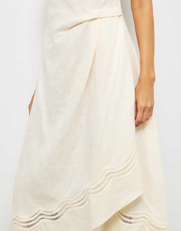 AERE - Dita Trim Asym Hem Midi Dress
