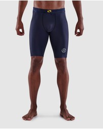 SKINS - SKINS Compression Men's Series-3 Running/Gym Half Tight Navy Blue