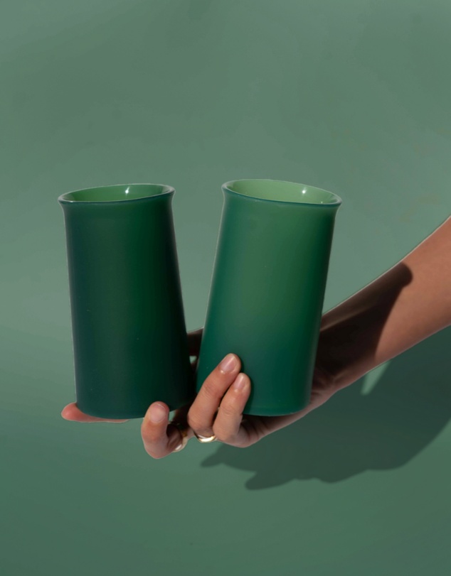 porter green - stegg | silicone unbreakable highball glasses