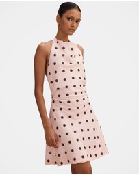 Forever New Petite - Gretel Petite Linen Cowl Neck Mini Dress