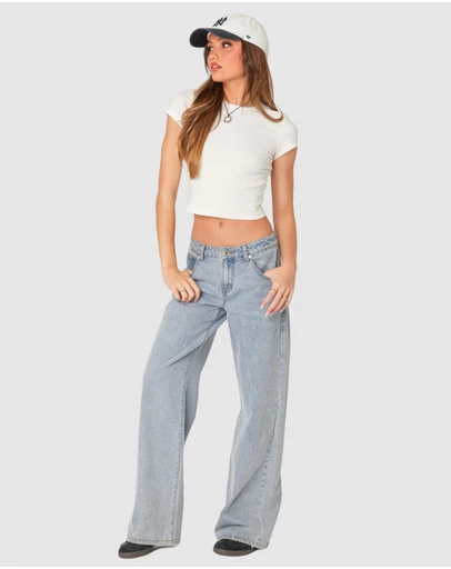 EDIKTED - Better Basics Cropped T Shirt
