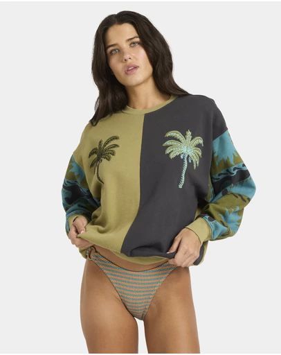 Billabong - Womens Split Palm Crew Neck