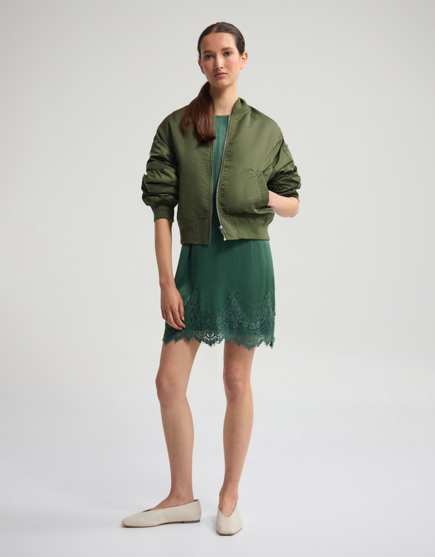 Oxford - Amber Satin And Lace Dress