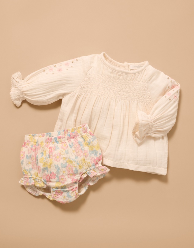 Purebaby - Ruffle Bloomer-Kids-Babies
