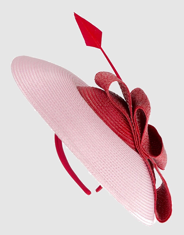 Max Alexander - Saucer Pink Red Racing Fascinator Hat