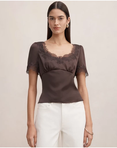 Forever New - Juliette Lace Trim Top