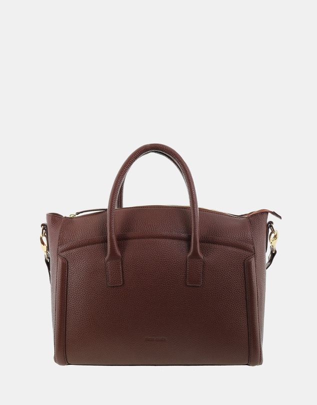 Pierre Cardin - Pierre Cardin Genuine Leather Square Tote Crossbody Bag