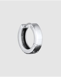 Kuzzoi - ICONIC EXCLUSIVE - Earrings Single Creoles Roman Numerals in 925 Sterling Silver Oxidised