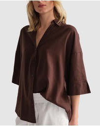Decjuba - D-Luxe Linen Blend 3/4 Shirt